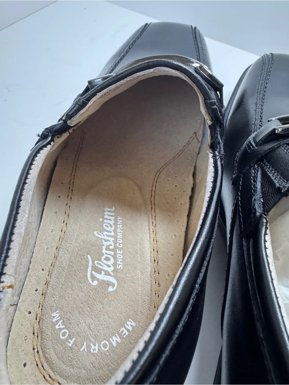 Boys Florsheim Black Slip-On Loafers